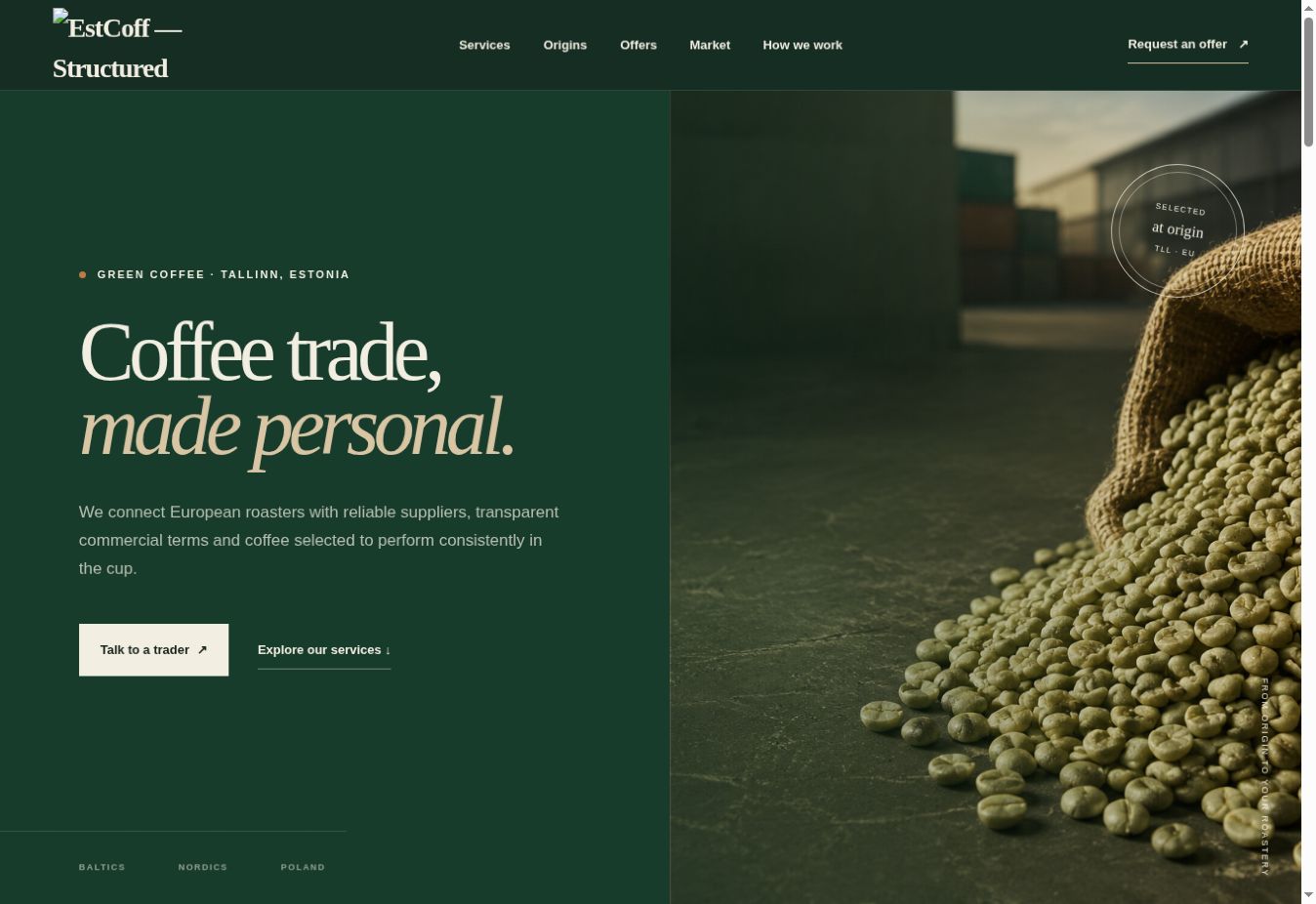 Estcoff website preview